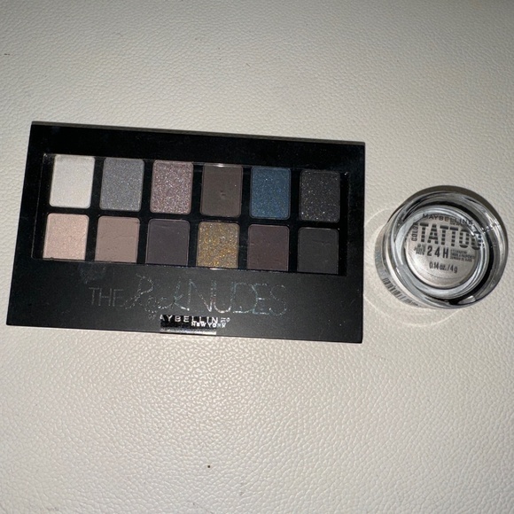 Maybelline New York The Rock Nudes Palette & Maybelline 24 hr Eye Color Tattoo - Picture 1 of 7
